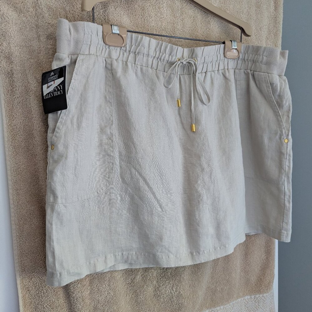 Ellen Tracy Light Beige Skort  SSL  NWT